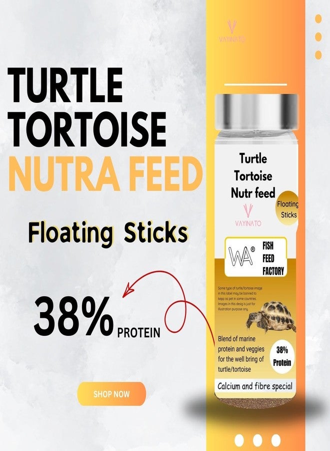 VAYINATO WA Turtle Tortoise Nutra Feed (90g), Calcium and Fibre Special | Floating Sticks | 38% Protein by Petzlifeworld - Image 2